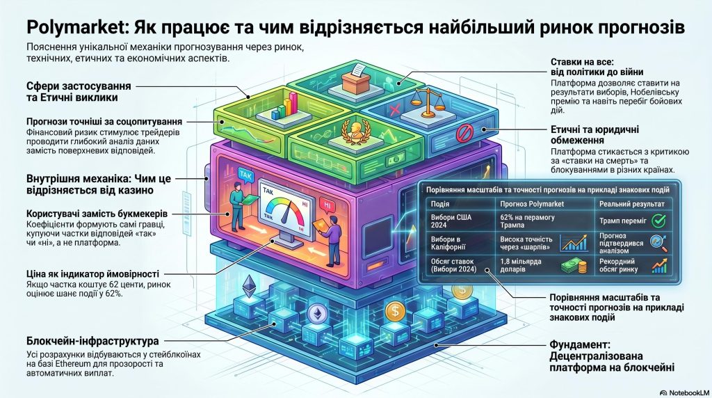 Вмираєш ти, виграють вони; виживаєш ти, виграють вони: як працює Polymarket